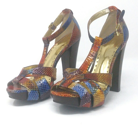 BCBGirls Shoes - BCBGirls multi color heels size 8